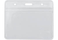 Бейдж горизонтальный 108х70мм замок zip lock PVC Optima O45611