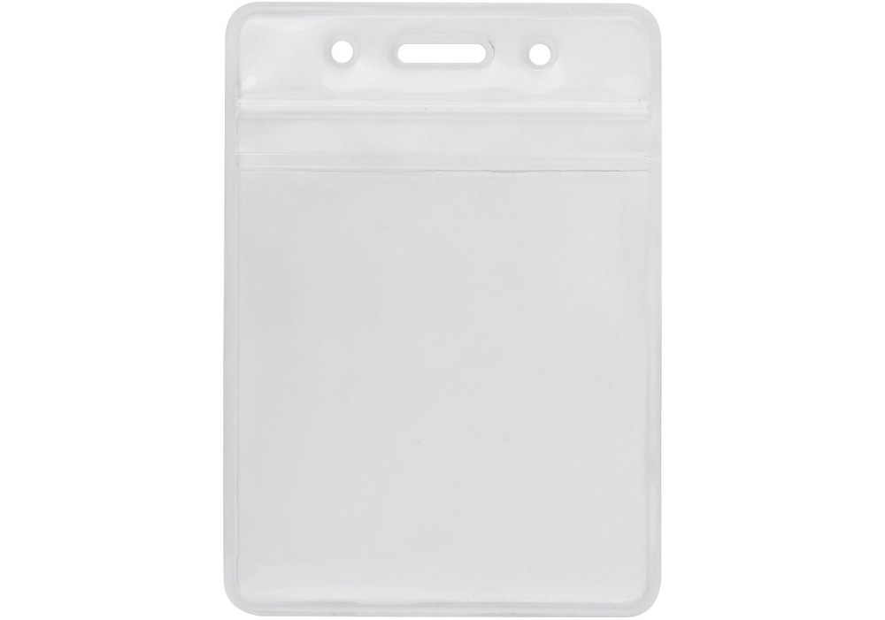 Бейдж вертикальний 75х95мм замок zip lock PVC Optima O45612