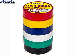 Ізолента Pulso PVC 50м асорті ІС 50А