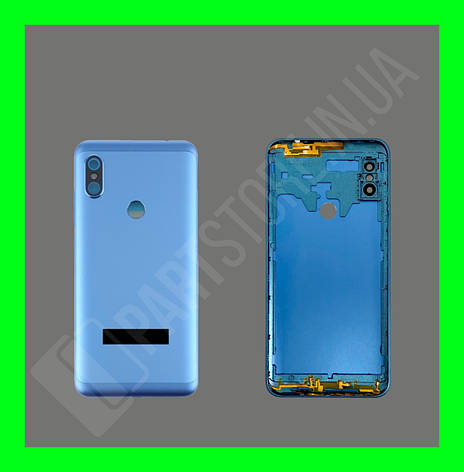 Кришка Xiaomi Redmi Note 6 Pro Blue зі склом камери, фото 1