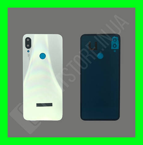 Кришка Xiaomi Redmi Note 7 White зі склом камери оригінал, фото 2