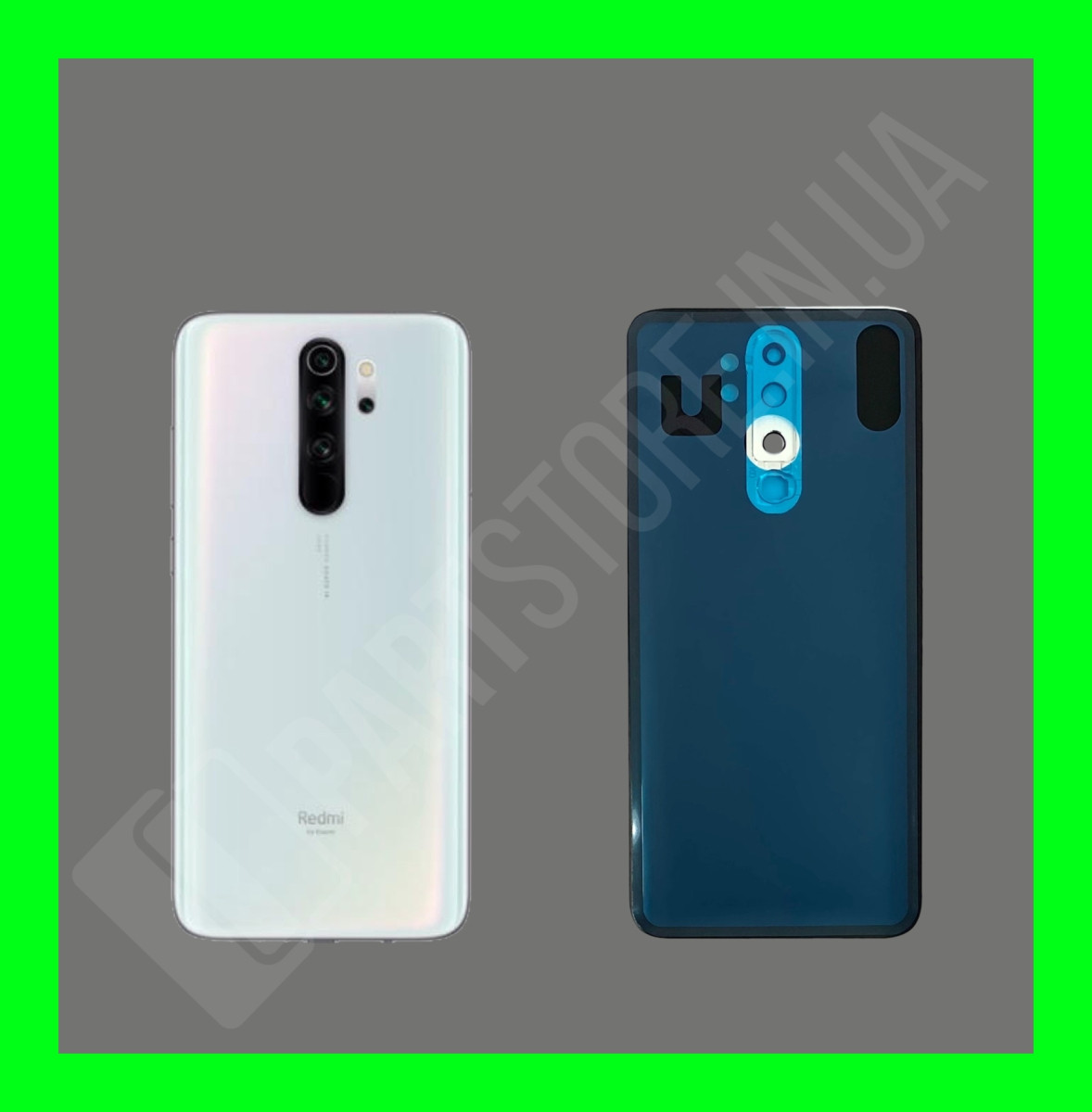 Кришка Xiaomi Redmi Note 8 Pro White зі склом камери