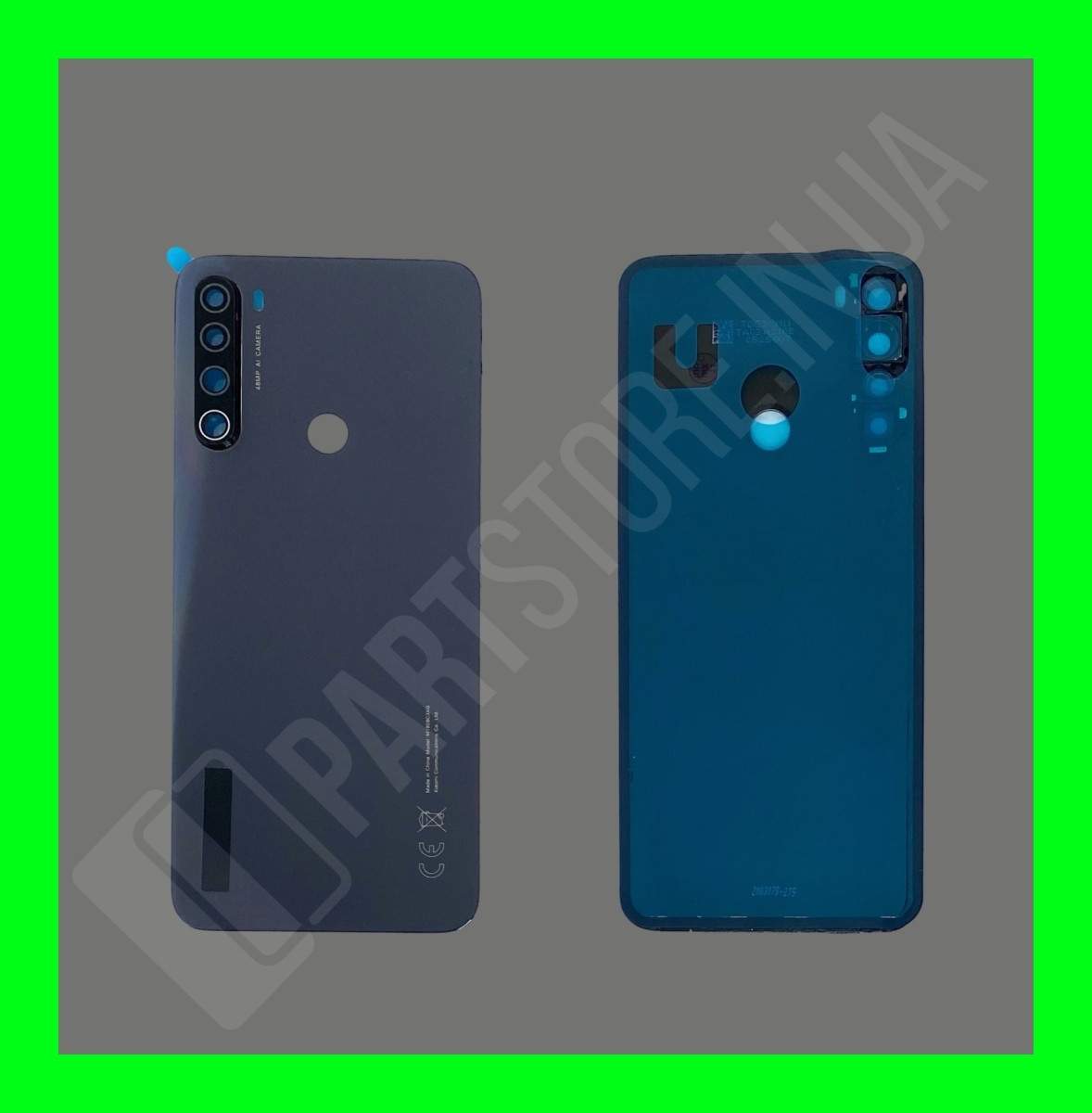 Кришка Xiaomi Redmi Note 8T Grey зі склом камери