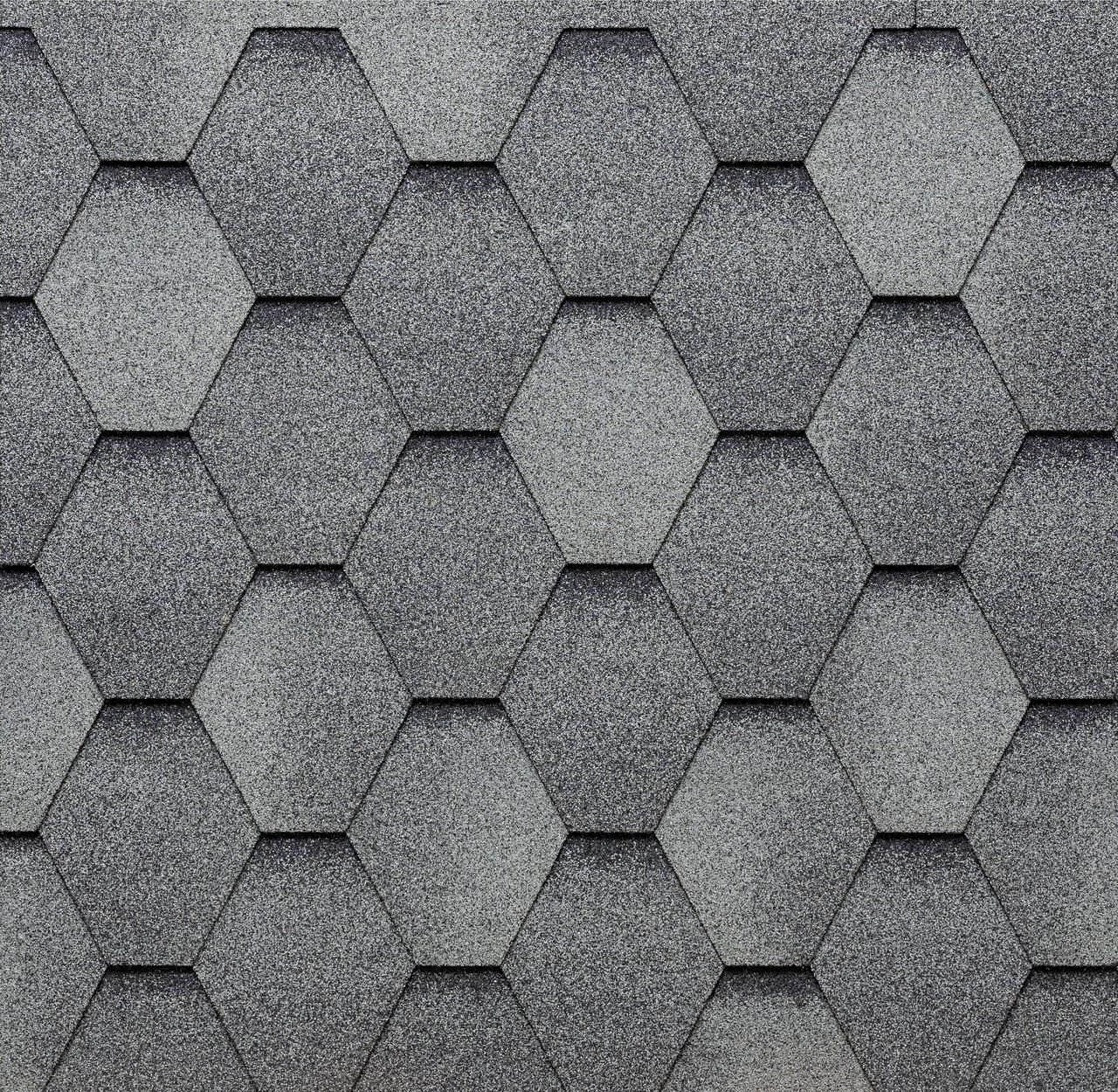 Бітумна черепиця Tegola ECO ROOF HEXAGONAL Mixed Slate