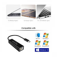 Адаптер USB-C to Gigabit Ethernet Choetech (HUB-R01), фото 6