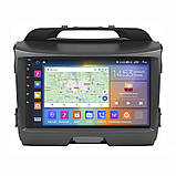Al Штатна магнітола для Kia Sportage 3 2010-2014 екран 9" 4/64 Gb CarPlay 4G Wi-Fi GPS Prime Android, фото 2