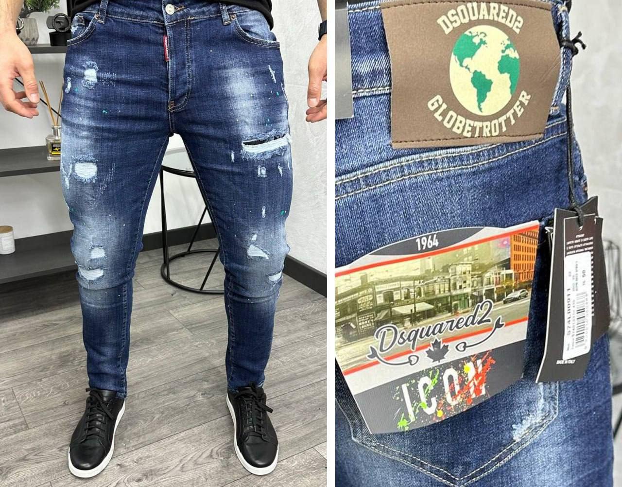 Чоловічі джинси Dsquared2 H3307 сині 44, 50, 52, 56, фото 1