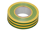Лента изоляционная Apro - 10 м x 17 x 0,14 мм желто-зеленая 10 шт.