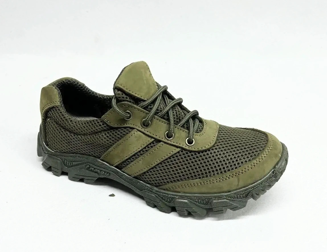 Кросівки літні тактичні чоловічі "Energy" нубук/сітка, Олива хакі розміри 39 40 41 42 43 44 45 46, фото 1