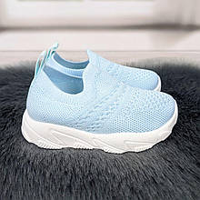 Мокасини тапочки дитячі текстильні М.Мічі блакитні 5059 26, весна/літо/осінь