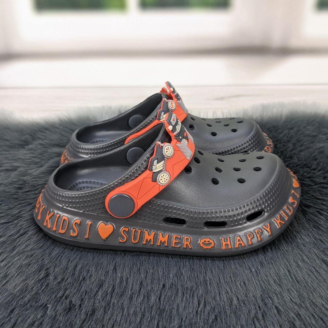 Кроки сабо дитячі для хлопчика сірі пінка Gipanis 1715-2, фото 1