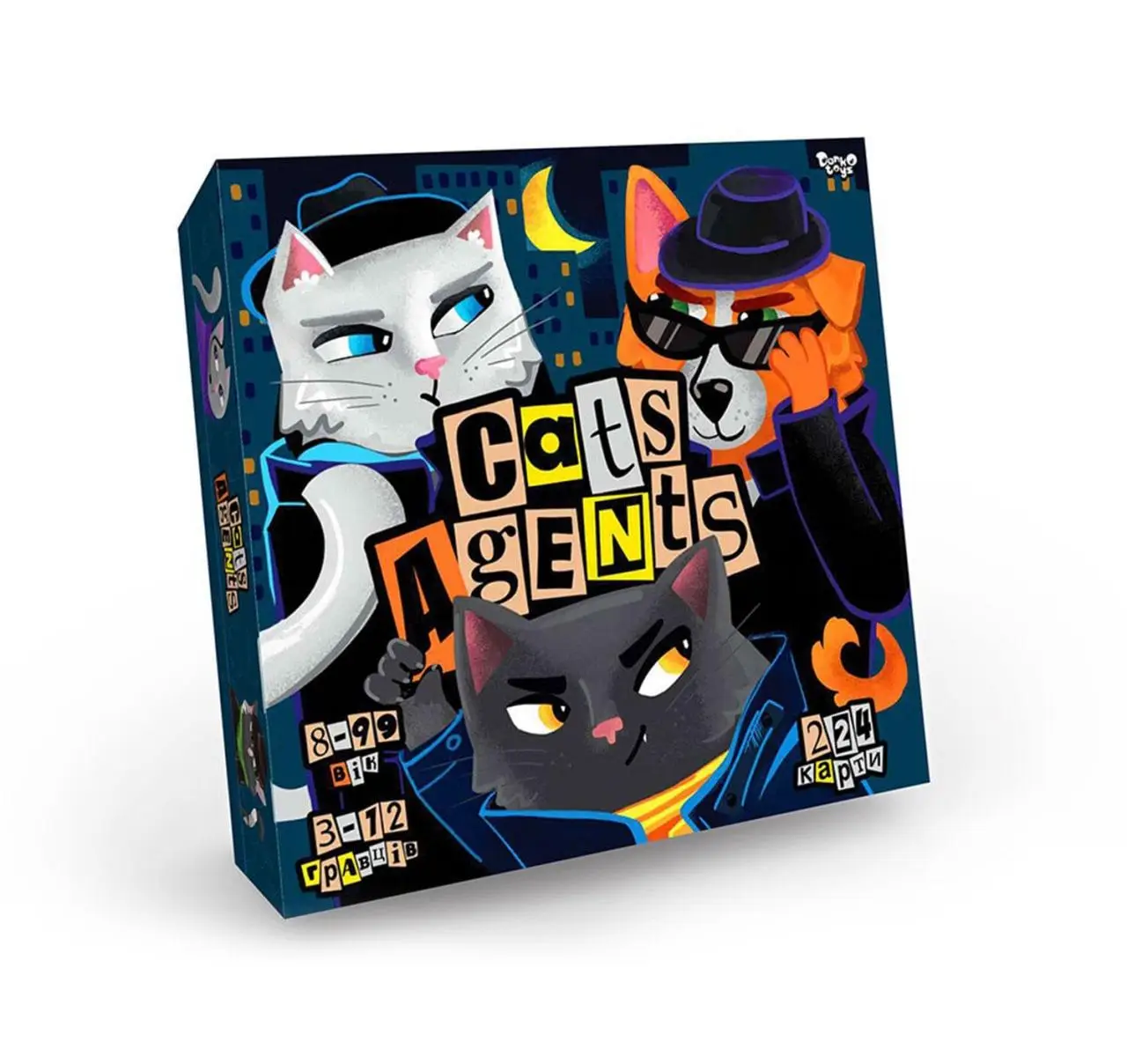 Розважальна гра Cats Agents УКР G-CA-01-01U (10) "Danko Toys", Настільна розважальна гра Danko Toys