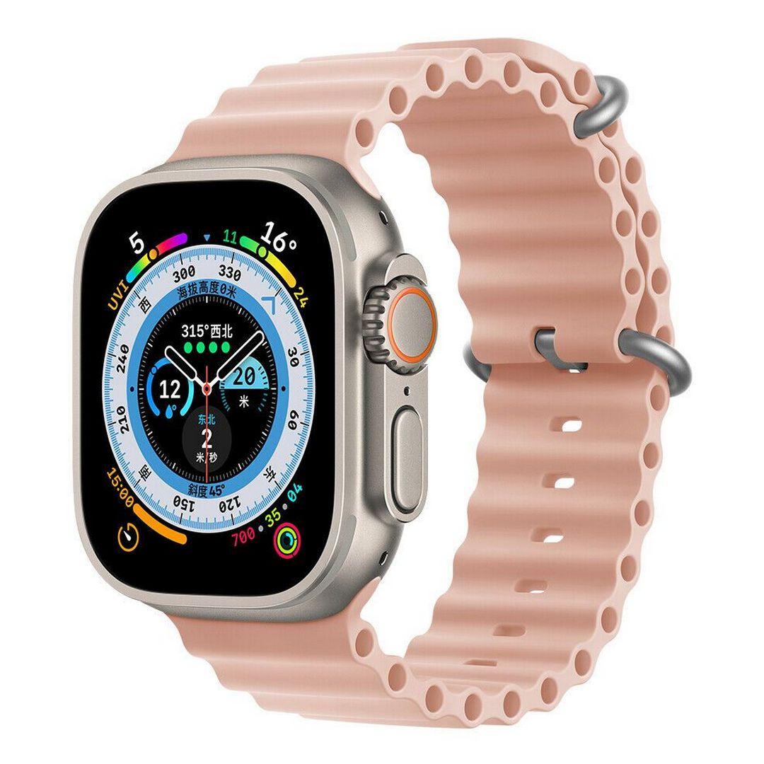 Силіконовий ремінець Ocean Band 42/44/45/49mm Pink