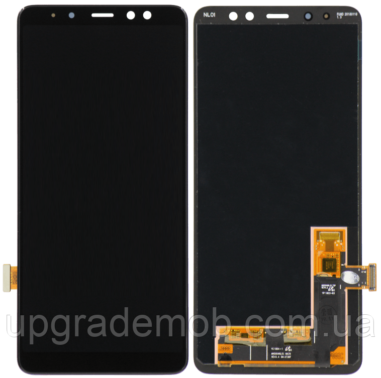 Дисплей модуль тачскрин Samsung A730 Galaxy A8+ 2018 чорний OLED