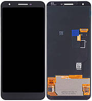 Дисплей модуль тачскрин Google Pixel 3a XL черный OLED OEM отличный