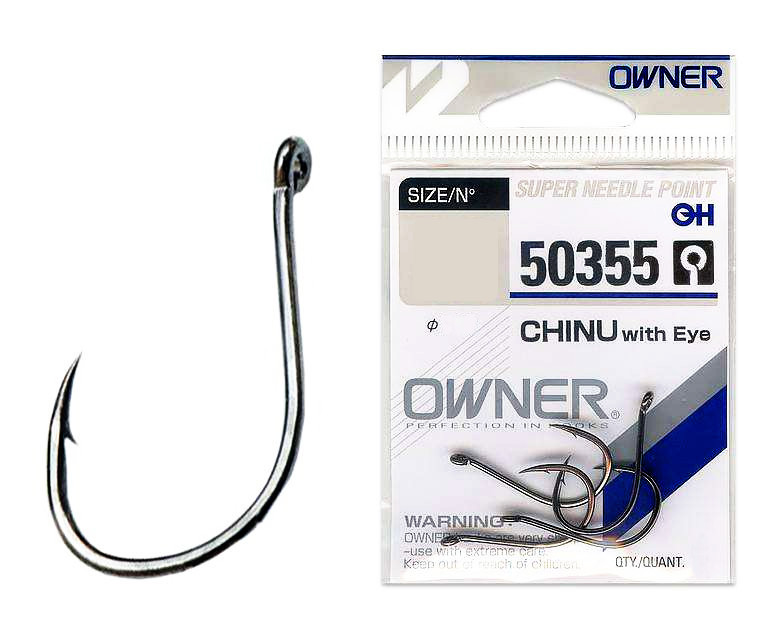 Гачок OWNER 50355 CHINU with Eye №4 (11 шт) (8 мм) (диам.пров. ⌀ 0.68 мм), фото 1