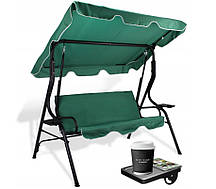 Садова гойдалка з підсклянниками Garden Line KRE9665 зелена