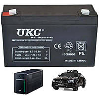 Универсальная аккумуляторная батарея 6V, 10A / Аккумулятор герметичный свинцово-кислотный / Аккумулятор