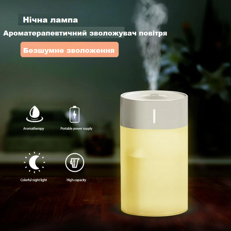 Увлажнитель воздуха Humidifier круглый белый h2o, Ультразвуковой ...