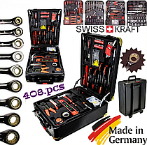 Набір інструментів у валізі 408 шт з Тріскачкою, Ручний інструмент, Автомобільний універсальний набір, фото 3