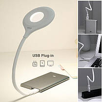 Гнучкий USB-світильник з керуванням голосом 16 LED, 5 Вт, Білий, Лампа-світильник, Led лампа, Селфі лампа, фото 3