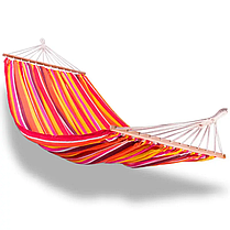 Гамак мексиканський з планкою 150*200см, Кольоровий тканинний гамак, Підвісний двомісний гамак з планкою, фото 3