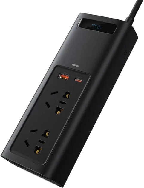 Автомобільний інвертор Baseus In Car Inverter 150W (220V CN/EU) Black