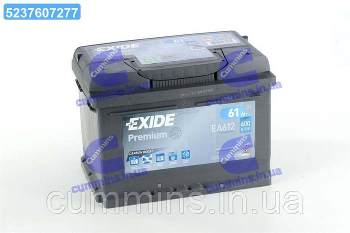 Аккумулятор 61Ah-12v Exide PREMIUM(242х175х175),R,EN600 EA612 (ID ...