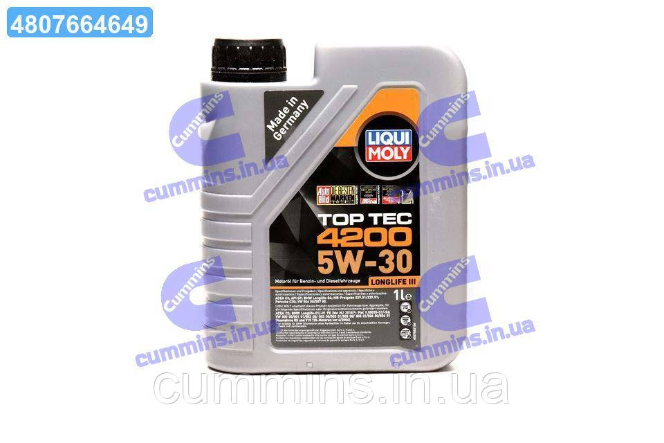 Олива моторна Liqui Moly TOP TEC 4200 5W-30 API SM/CF ACEA A3-04/B4-04/C3-04 (Каністра 1л) 7660