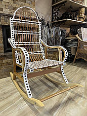 Крісло-гойдалка плетена з лози, фото 2