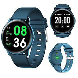 Наручний смарт годинник Smart KW19 з вологозахистом, Синій / Смарт годинник з тонометром / Електронний наручний годинник