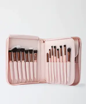 Набір пензлів для макіяжу очей і обличчя у холдері, 30 шт Luxie 30 Piece Rose Gold Brush Set