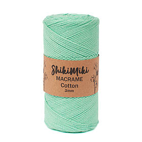 Еко Шнур Cotton Macrame, колір Зелена м'ята