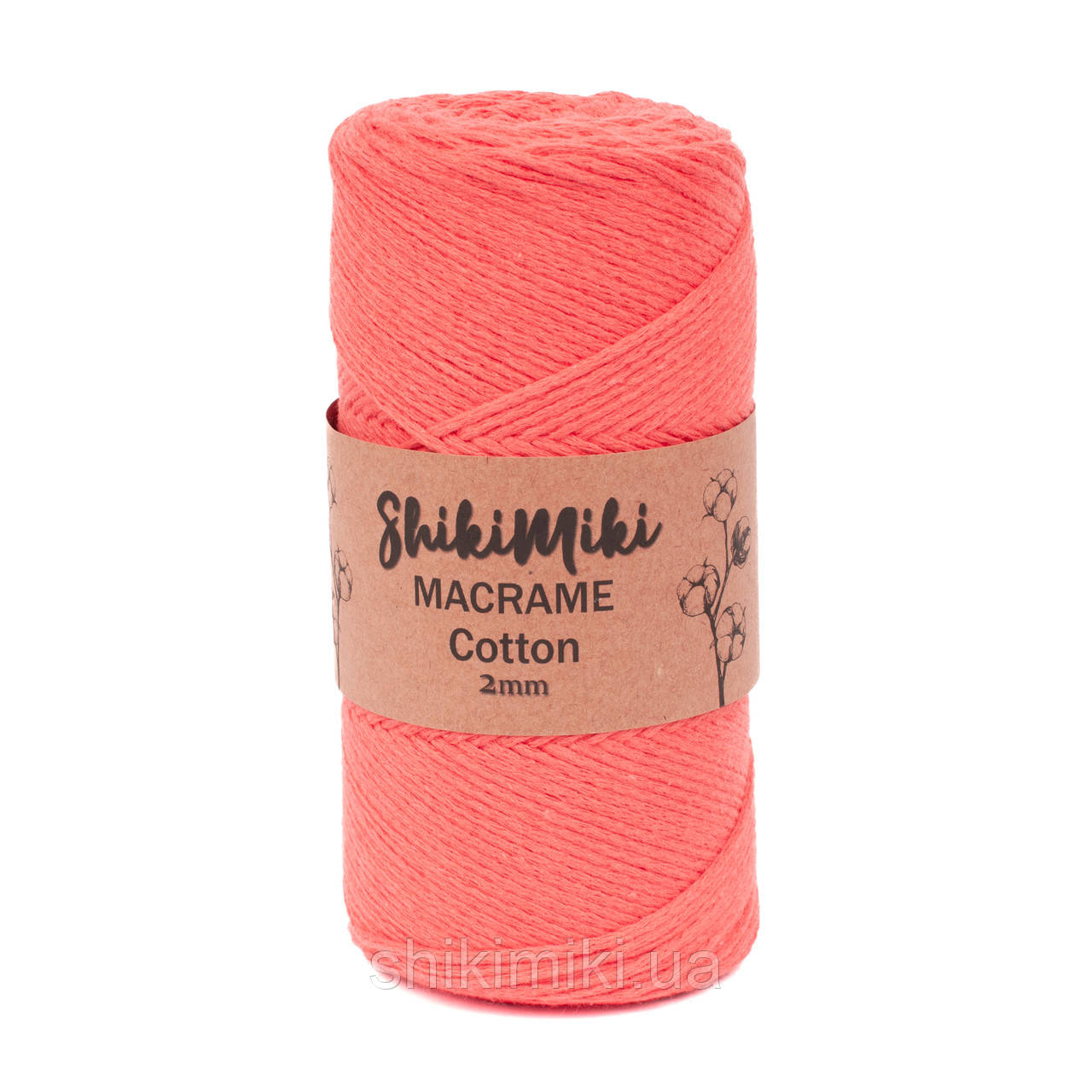 Еко Шнур Cotton Macrame, колір Лососевий