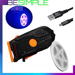 Ліхтар задній велосипедний, Зірка / Задній акумуляторний велоліхтар-мигалка із зарядкою від USB