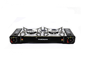 Плита настільна 2 конфортки Yanchuan Devil Double 2200 Вт настільна кухонна плита дві конфортки