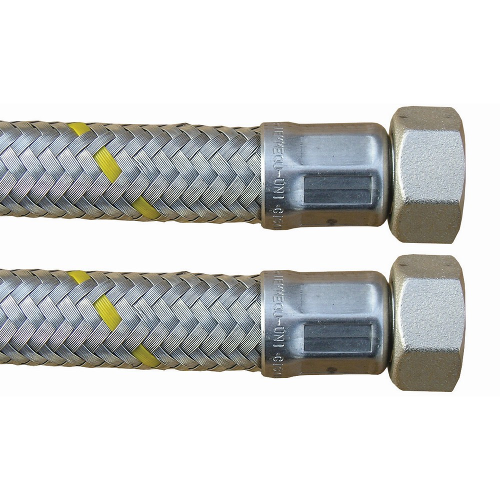 Шланг газовый Parigi Sicurgas (2,0 м.) 1/2"x1/2" (ВВ) у неіржавкому обплетенні (Італія) 60276, фото 1