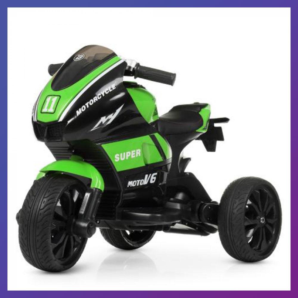 Дитячий електромобіль триколісний мотоцикл YAMAHA Bambi M 4135EL-5 чорно-зелений