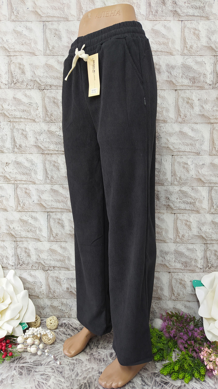 Штани жіночі розмір 3-4XL на 50-52 сірий колір Kenalin 9660-6, фото 1