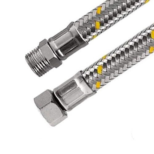 Шланг газовий Parigi Sicurgas (0,6 м.) 1/2"x1/2" (ВН) у неіржавкому обплетенні (Італія) 60280