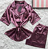 Стильна шовкова піжама з шортами бренд Victoria's Secret молочний (Вікторія Сікрет), фото 10