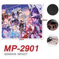 Килимок для мишки з персонажами Genshin Impact (2) 20 х 24 см 3DTOYSLAMP