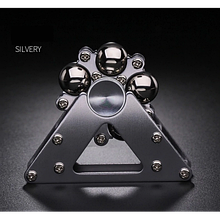 Металевий спінер із підставкою 3DTOYSLAMP срібний (подарункова коробка+викрутка)
