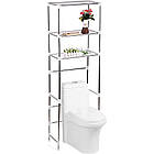 Підлогова полиця-стелаж (25x55x150см) New storage rack / Полиця у ванну кімнату / Стійка над унітазом, фото 6