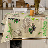 Скатертину на стіл лляна бавовняна 150*180 см на обідній стіл "Олівія", фото 2