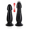 Анальна пробка з вібрацією 10 режимів та ковзним рухом 16 см з присоскою, фото 2
