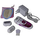 Епілятор NK 7818 c трьома насадками / Електроепілятор акумуляторний для видалення волосся, фото 7