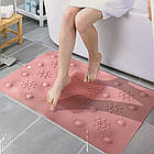 Силіконовий масажний килимок 42х32 см, MASSAGE BATH MAT / Ортопедичний килимок для масажу ніг на присосках, фото 2
