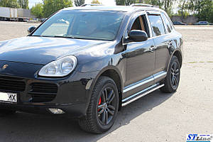 Пороги "Premium" Порш Кайен (d: 60м) Porche Cayenne 2002+