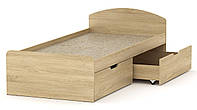 Односпальная кровать с ящиками 90+2 дуб сонома Компанит, кровать для спальни (IM)